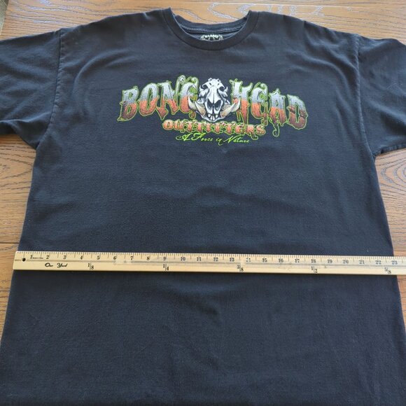Bonehead‎ Outfitters X-Large Black Hog Hunter T-Shirt Graphic Bacon To The Bone - Picture 7 of 8